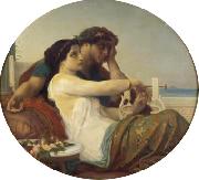 Alexandre  Cabanel Aglaida and Boniface oil painting artist